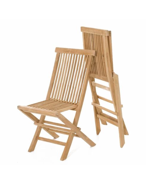 Salon de jardin en teck massif 8 à 10 places avec table ovale et 8 chaises Lireno marron - 9 pièces