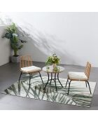 Salon de jardin 2 places effet rotin Sirmione marron - 3 pièces