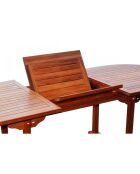 Table de jardin ovale avec 6 chaises et 2 fauteuils en teck huilé Lobo marron - 9 pièces