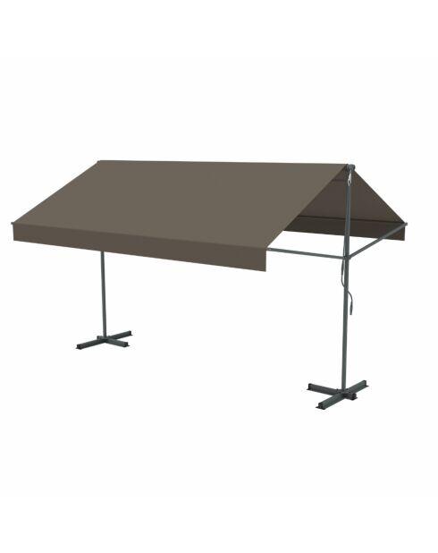 Tenda da sole manuale a doppia pendenza Livia taupe - 300x300x240 cm