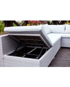 Mueble de jardín empotrado de 10 plazas gris Udine en resina tejida - 6 piezas