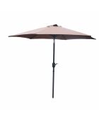 Parasol rond Salerno marron - 250x250x226 cm