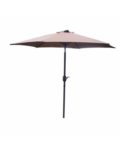 Sombrilla marrón redonda Salerno - 250x250x226 cm