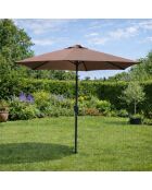Parasol rond Salerno marron - 250x250x226 cm