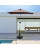 Parasol rond Salerno marron - 250x250x226 cm