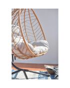 Norale Hängesessel aus Kunstharz in natürlicher Rattanoptik, 95 x 95 x 197 cm