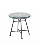 Salon de jardin 2 fauteuils ronds avec table basse Verano gris - 3 pièces