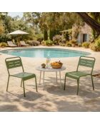 Set van 2 stapelbare tuinstoelen Falcou groen - 43x59x79 cm