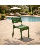 Set van 2 stapelbare tuinstoelen Falcou groen - 43x59x79 cm