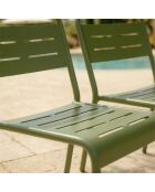 Set van 2 stapelbare tuinstoelen Falcou groen - 43x59x79 cm