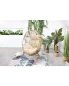 Rimouski Sessel mit Standfuß aus Kunstharz in Rattan-Optik, 95 x 82 x 155 cm, beige
