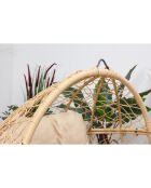 Rimouski Sessel mit Standfuß aus Kunstharz in Rattan-Optik, 95 x 82 x 155 cm, beige