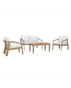 Salon de jardin 4 places en acacia Racha bois - 4 pièces