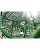 Salon de jardin 2 fauteuils ronds avec table basse Verano vert - 3 pièces