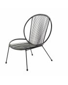 Salon de jardin 2 fauteuils et 1 table basse Sevilla gris foncé - 3 pièces