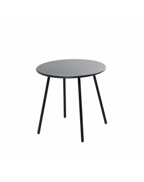 Salon de jardin 2 fauteuils et 1 table basse Sevilla gris foncé - 3 pièces