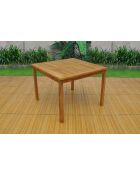 Sirona brauner quadratischer Gartentisch aus Teakholz - 75x100x100 cm