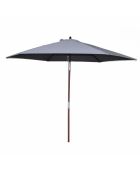 Kelaro grauer runder gerader Sonnenschirm - 300x300x245 cm