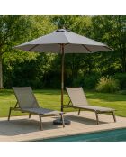 Kelaro grauer runder gerader Sonnenschirm - 300x300x245 cm
