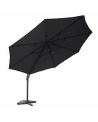 Kaleno grauer, um 360° drehbarer runder Offset-Sonnenschirm — 350x350x260 cm
