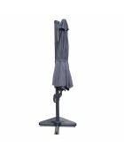 Kaleno grauer, um 360° drehbarer runder Offset-Sonnenschirm — 350x350x260 cm