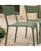 Set van 4 stapelbare groene Falcou tuinstoelen - 43x59x79 cm
