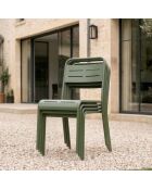 Set van 4 stapelbare groene Falcou tuinstoelen - 43x59x79 cm