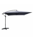 Johan grauer quadratischer Offset-Sonnenschirm - 300x300x245 cm