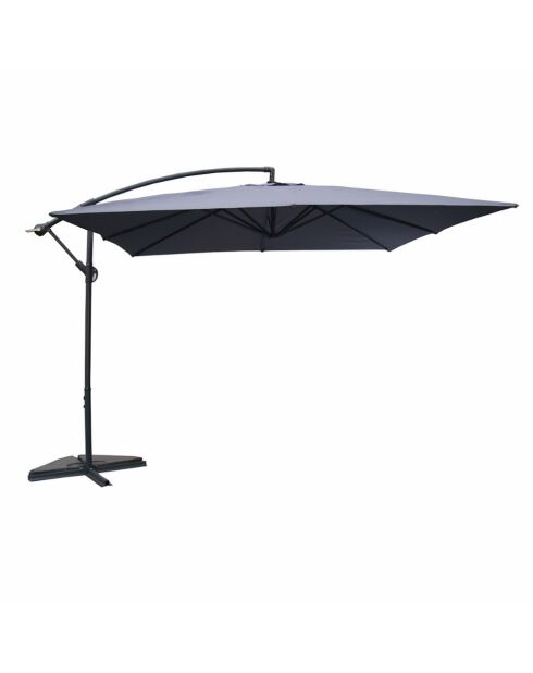 Johan grauer quadratischer Offset-Sonnenschirm - 300x300x245 cm