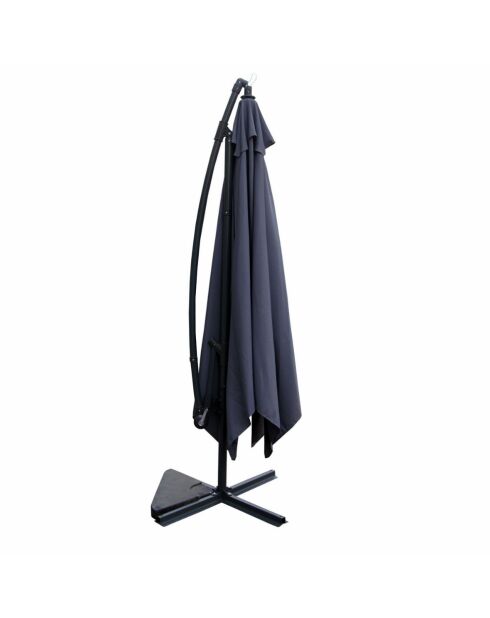 Johan grauer quadratischer Offset-Sonnenschirm - 300x300x245 cm