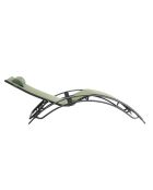 Lot de 2 transats ajustables Manado gris et kaki - 81x157x59 cm