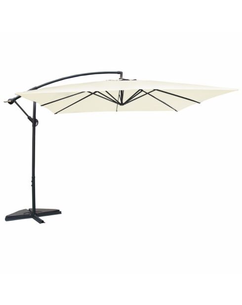 Johan quadratischer Offset-Sonnenschirm, 300 x 300 x 245 cm, ecru