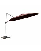 Ombrellone rotondo orientabile a 360° marrone Kaleno - 350x350x260 cm
