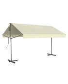 Tenda da sole manuale a doppia pendenza impermeabile Livia beige - 395x300x240 cm