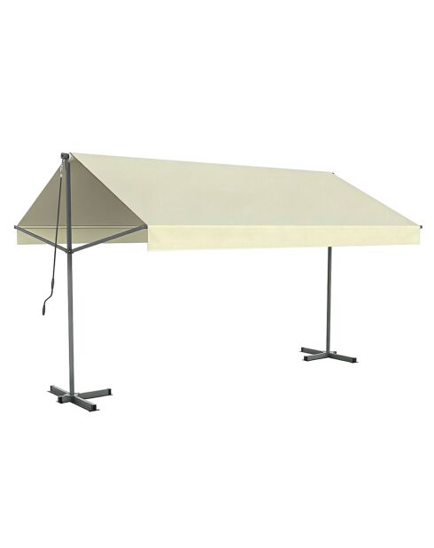 Tenda da sole manuale a doppia pendenza impermeabile Livia beige - 395x300x240 cm