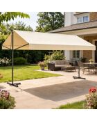 Tenda da sole manuale a doppia pendenza impermeabile Livia beige - 395x300x240 cm