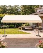 Tenda da sole manuale a doppia pendenza impermeabile Livia beige - 395x300x240 cm