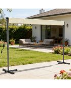Tenda da sole manuale a doppia pendenza impermeabile Livia beige - 395x300x240 cm