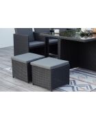 Calivo zwarte en grijze 10-zits ingebouwde harstafel en stoelen - 11 stuks
