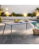 Falcou 6-zits tuintafel blauw - 160x70x72 cm