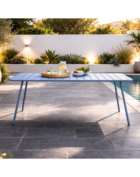 Falcou 6-zits tuintafel blauw - 160x70x72 cm