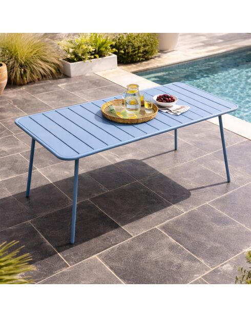 Falcou 6-zits tuintafel blauw - 160x70x72 cm
