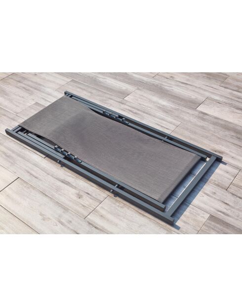 Lot de 2 transats en aluminium Gwen gris - 103x59x96 cm