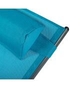 Lot de 2 transats ajustables Manado gris et bleu - 81x157x59 cm