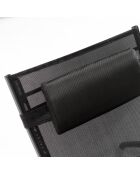 Transat ajustable et empilable avec pieds en acier Winora noir - 168x64x87 cm