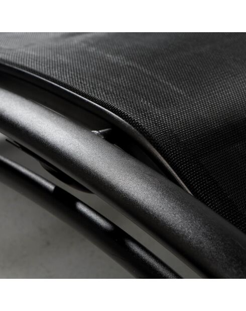 Transat ajustable et empilable avec pieds en acier Winora noir - 168x64x87 cm