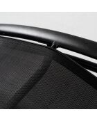 Transat ajustable et empilable avec pieds en acier Winora noir - 168x64x87 cm