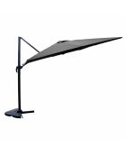 Koriva grauer rechteckiger Offset-Sonnenschirm - 300x400x280 cm
