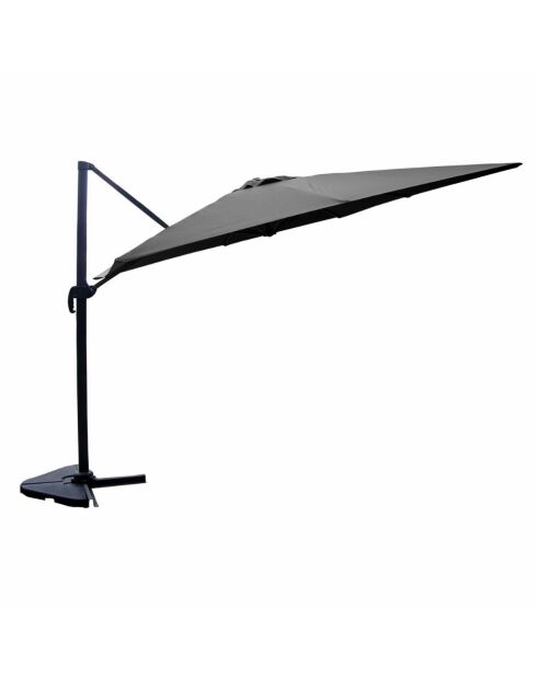 Koriva grauer rechteckiger Offset-Sonnenschirm - 300x400x280 cm
