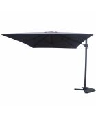 Koriva grauer rechteckiger Offset-Sonnenschirm - 300x400x280 cm